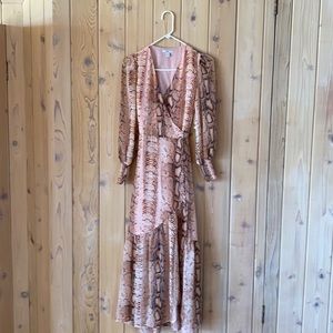 Stunning Wrap SnakeSkin Maxi Dress• XXS• NEW